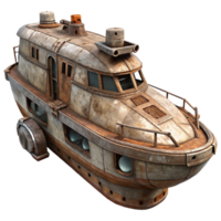 extraordinary classic Nebula Nomad Exploration Ship Side View Isolated authentic png