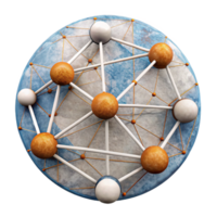 extraordinary creative Network Nodes and Lines White Background Cutout original png