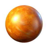 extraordinary abstract Orange Orb with Metallic Sheen Isolated Element png