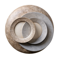 stunning rustic Overlapping Circles Minimalist Design Transparent Background high resolution png