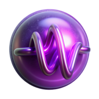 elegant vintage Purple Energy Pulse with Transparent Background original png