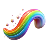 impressive rustic Rainbow Particle Trail with Transparent Background detailed png