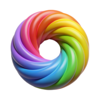 serene vintage Rainbow Vortex Cutout on Transparent Background with Soft Edges authentic png