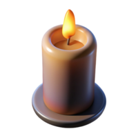 extraordinary traditional Realistic Candlelight with Shadow Isolated on Transparent Background Cutout authentic png