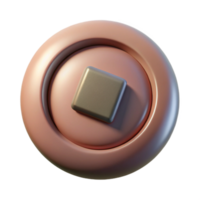 serene artistic Realistic Button with Shadow Depth Illusion Cutout genuine png