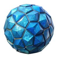 beautiful minimalist Random Polygon Mosaic Blue Transparent Background professional png