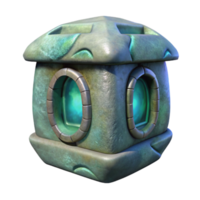 impressive artistic Realistic Hologram of Ancient Artifact Cutout png