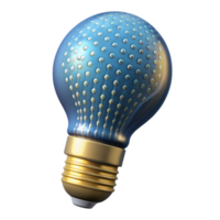 beautiful vintage Realistic Light Bulb with Binary Code Filament Transparent Background png