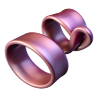 dramatic abstract Realistic Ribbon with Curls and Depth Illusion Isolated detailed png