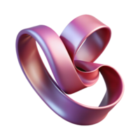 beautiful abstract Realistic Ribbon with Curls and Depth Illusion Isolated high quality png