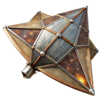 dramatic traditional Realistic Solar Sail Exploration Craft Isolated png