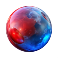 elegant modern Red and Blue Nebula in Bubble Transparent Background high quality png