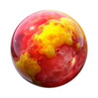 impressive artistic Red and Yellow Nebula in Bubble Transparent Background exclusive png
