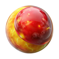serene creative Red and Yellow Nebula in Bubble Transparent Background high quality png