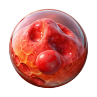 serene creative Red Nebula in Bubble Transparent Background authentic png
