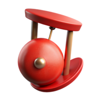 stunning creative Red Pendulum Swinging with Precision Transparent Background detailed png