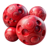 impressive minimalist Red Symphony of Spheres Cutout with High Contrast authentic png