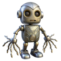 magnificent classic Robot with Branching Metal Roots Isolated Element exclusive png