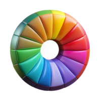 extraordinary abstract Rotating Color Spectrum Isolated Element detailed png