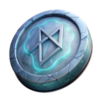 extraordinary creative Rotating Hologram of Viking Rune Stone Transparent Background high resolution png