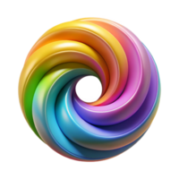 elegant modern Rotating Spectrum Swirl Cutout on Transparent Background Isolated authentic png