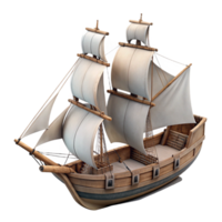 impressive abstract Sailing Ship Isolated Transparent Background Front Angle exclusive png