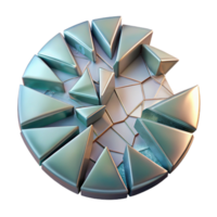 beautiful creative Shattered Reflection Cutout with Abstract Art Style authentic png