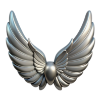 impressive rustic Silver Mechanical Bird Wings Isolated Cutout detailed png