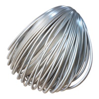 serene artistic Silver Luminous Strands Isolated on Transparent high resolution png