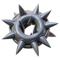 dramatic contemporary Simulated Thorn Cutout Transparent Background Slate Grey Sharp Point professional png