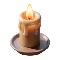 beautiful abstract Soft Candlelight Isolated with Shadow Transparent Background Cutout exclusive png