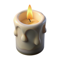 impressive minimalist Soft Candlelight with Shadow Transparent Background Isolated professional png