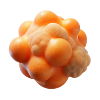 serene contemporary Soft Orange Particle Mist with Transparent Background png