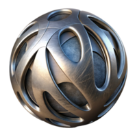 beautiful abstract Sphere Design Element Cutout with Metallic Finish original png