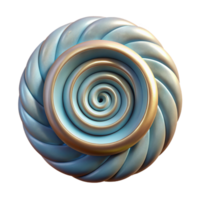 impressive artistic Spiral Design with Depth Illusion on Transparent Background premium png