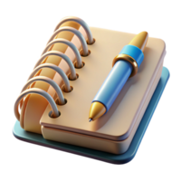 extraordinary contemporary Spiral Notebook Open with Pen Isolated Element high resolution png