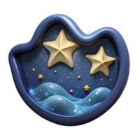 extraordinary abstract Starry Ocean Depths Cutout with Dark Background detailed png