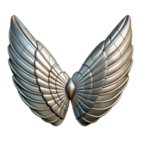 vibrant abstract Steel and Wire Wings Dynamic Pose Transparent Background premium png