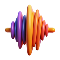 serene traditional Stylized Soundwave Illustration Cutout with Bold Colors exclusive png