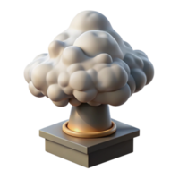 serene rustic Translucent Smoke Cloud Billowing From Concrete Vent Cutout professional png