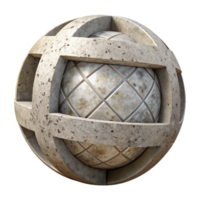 wonderful abstract Translucent Sphere Intersecting Concrete Block Cutout professional png
