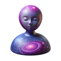 beautiful creative Universal Consciousness with Transparent Background and Galaxy authentic png
