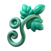 magnificent abstract Virtual Vine Cutout Transparent Background Aqua Twisted Form png