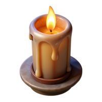 extraordinary rustic Warm Candlelight Cutout with Realistic Shadows authentic png