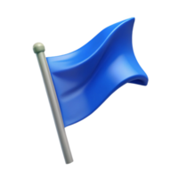 impressive minimalist Waving Flag Design Blue Isolated with Transparent Background authentic png