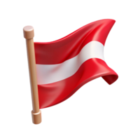 beautiful rustic Waving Flag Design Red Isolated Element authentic png