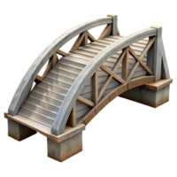 extraordinary artistic Zigzag Bridge Modern Architecture Isolated Element png