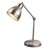 melancholic pristine Contemporary floor lamp, brushenickel finish, adjustable arm, white shade, studio lighting, isolateon transparent background,high-resolution product photography handcrafted png