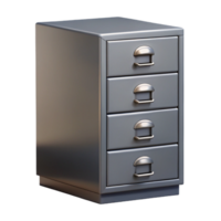notable renaissance Metal filing cabinet, gray finish, multiple drawers, studio lighting, front view, isolateon transparent background,high-resolution product photography top-tier png