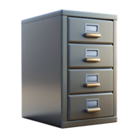 elegant bolcontemporary Metal filing cabinet, gray finish, multiple drawers, studio lighting, front view, isolateon transparent background,high-resolution product photography elite png